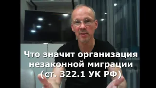 Иж Адвокат Пастухов. Что значит организация незаконной миграции (ст. 322.1 УК РФ)