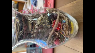 Goodwill Jewelry Jar, Look through and sort with me, Sarah Coventry, Monet, See what we find....