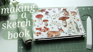 Unintentional ASMR Bookbinding 📚 | Binding a Cottagecore Sketchbook 🌿 4K