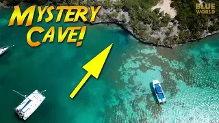 Mystery Cave and Swimming Pigs (The cave goes under the island!)