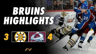 Bruins vs. Avalanche Highlights: Boston's Offense Cannot Keep Up During Shootout Loss To Avs