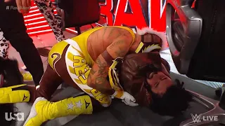 Dominik Mysterio attacks Rey Mysterio and Bad Bunny - WWE Raw 4/3/2023