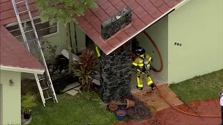 2 people found unconscious inside home on fire in Miami-Dade