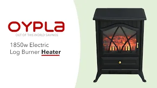 1850W Log Burner Flame Effect Electric Fireplace Stove Heater