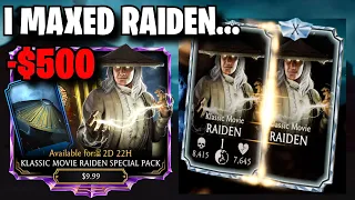 I MAXED Klassic Movie Raiden... How Many Packs Did it Take?! | MK Mobile Pack Opening