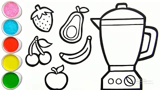 Smoothie Maker Drawing for kids, Painting & Coloring for kids & toddlers | Easy Drawing for kids