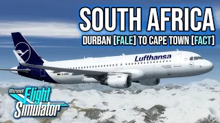 MSFS 2020 (Group Flight) | DURBAN to CAPE TOWN | LUFTHANSA A320 Neo | PACX