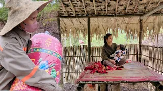 17-year-old single mother: DIY simple bamboo door _ Cooking _ help from mysterious person