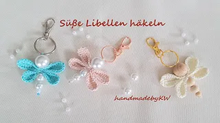 Libellen häkeln - Schlüsselanhänger 🦋