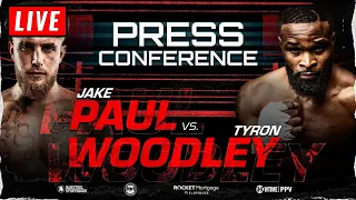 🔴 JAKE PAUL vs TYRON WOODLEY Press Conference + Champions League Draw Live Stream Watch Along