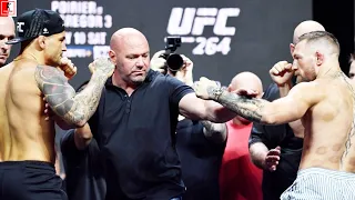 CONOR MCGREGOR VS DUSTIN POIRIER 3 FINAL FACE OFF | UFC 264 WEIGH IN