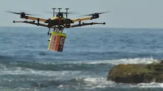 Shark-spotting drones on patrol at Australian beaches