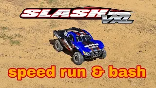 Traxxas Slash Vxl 2wd first bash and speed run on 2s & 3s #traxxas