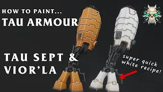 How to paint Tau Sept & Vior'la Armour - Quick box art recipes.