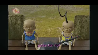 coba Dhe kalian cari Upin Ipin yg nama YouTube penggunanya mie pingk yg muncul lucu semua 😭😂😭