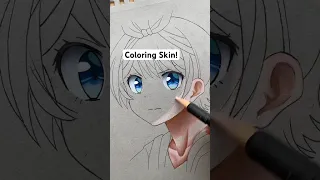How to Color Anime Skin - Draw Ruka #shorts #animeart