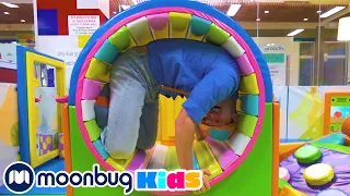 BLIPPI Visits the Funtastic Playtorium Playground! | ABC 123 Moonbug Kids | Educational Videos