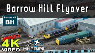 Barrow Hill - Aerial Flyover of the Roundhouse in 4K