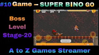 Super Bino Go Level-20 | Boss Stage - 20 😱😱 tutorial | Super Bino Go Gameplay | Adventure game 🎯🎯