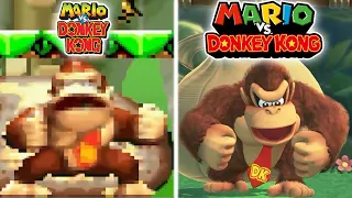 Mario vs Donkey Kong All Bosses Comparison GBA vs Switch