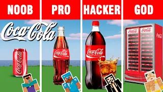 Minecraft NOOB vs PRO vs HACKER vs GOD: COCA-COLA BUILD CHALLENGE in Minecraft / Animation