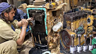 Cat® Wheel Loader 920 old machine engine  Rebuilding || caterpillar 4 cylinder engine repair