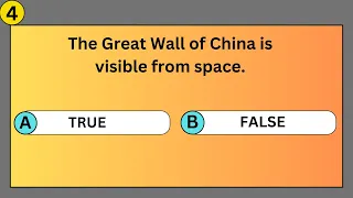 True or False Quiz  | General Knowledge | TRUE or FALSE  | G.K Question | Quiz Challenge