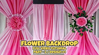 Flower Backdrop Part-2 /Design #1 Full Video Tutorial #backdrop #tutorial #flower #decor #diy