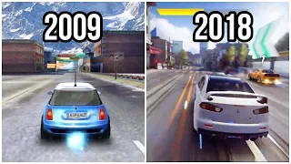 Evolution of Android Asphalt Games 2009-2018