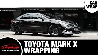 TOYOTA MARK-X WRAPPED WITH GLOSSY AMBER BLACK