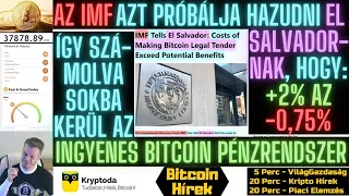 Bitcoin Hírek (481) - Az IMF most az próbálja Hazudni El Salvador-nak, hogy +2% az -0,75%❗🤣👎