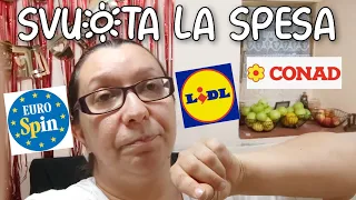 SVUOTA/IMBUSTA SPESA EUROSPIN, LIDL CONAD🛒+150€ con TANTISSIME OFFERTE🤑🛒