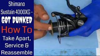 Shimano Sustain 4000XG Got Dunked - How to take apart, service and reassemble.