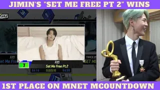 jimin's "set me free pt2" wins 1st place on mnet || set me free pt2 wins at mcountdown #bts  #jimin