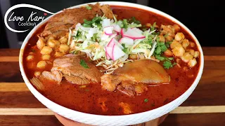 Pozole Rojo de Puerco ( Pork Red Pozole )