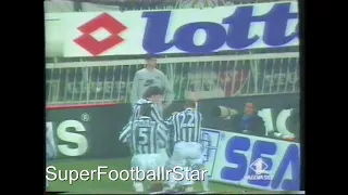 PSG 1-6 Juventus gol Lombardo - Finale Supercoppa Europea andata 15-1-1997