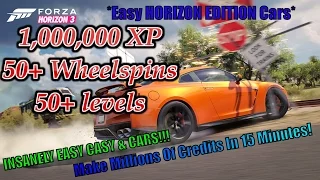 Forza Horizon 3: *15 MINUTES* Earn 1,000,000XP , 50+ Wheelspins , & 50+ Levels!!!