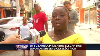 Barrio 24 de Abril lleva dos semanas sin servicio eléctrico