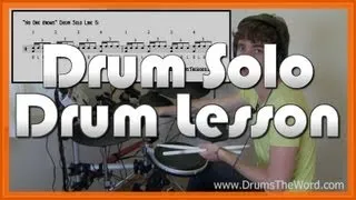 ★ No One Knows (QOTSA) ★ Drum Lesson (1st SOLO) | How To Play Drum Solo (Dave Grohl)