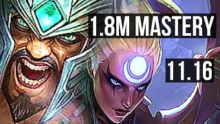 TRYNDAMERE vs DIANA (MID) | 9/0/2, 1.8M mastery, Rank 8 Trynda, 800+ games | BR Grandmaster | v11.16