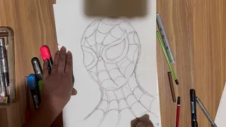 Spider Man Sketch || Spider Man Face Sketch (Only Using Pen)