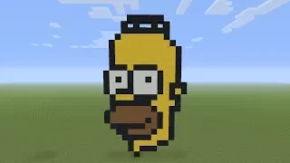 Minecraft Pixel Art - Homer Simpson Head