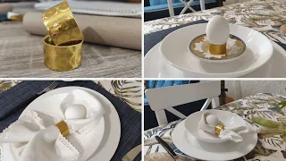 Мастер-класс "2 в 1: кольца для салфеток и подставка для яиц из втулки" / Napkin rings and egg stand