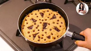 🍪Galleta Gigante de Avena en Sartén y en sólo 8 min | No podrás parar de comerla!! |Auxy