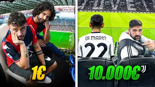 💶 BIGLIETTO da 1€ vs BIGLIETTO da 10.000€ allo STADIO! 🏟️