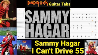 I Can't Drive 55 - Sammy Hagar - Guitar + Bass TABS Lesson