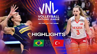 🇧🇷 BRA vs. 🇹🇷 TUR - Highlights Week 3 | Women's VNL 2023