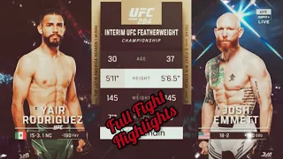 Yair Rodriguez vs Josh Emmett | Full Fight Highlights