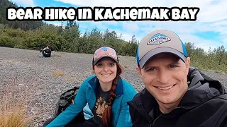 Hiking in Kachemak Bay state park to the Grewingk Glacier