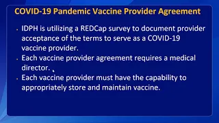 Vaccine Webinar for Business, Agriculture and Industry